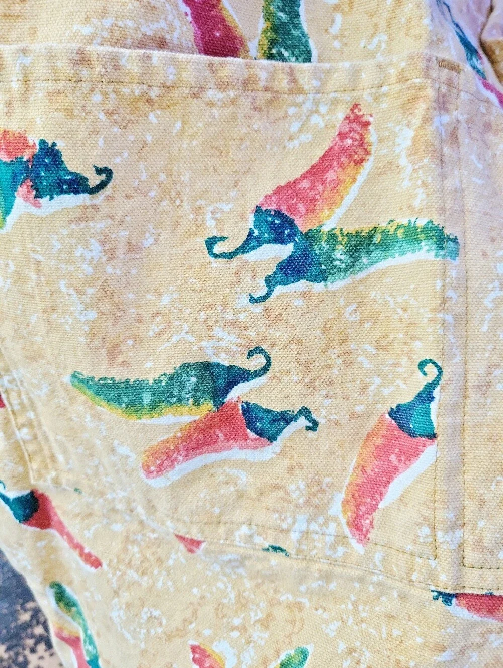 Vintage 1993 Jalepeno Hot Pepper Cooking Apron Chili Fest Grilling Kitchen